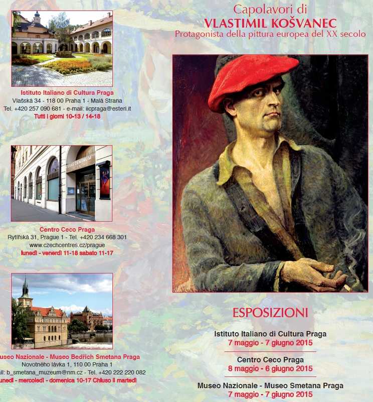 brochure evento Kosvanec a Praga - museo Nazionale,Centro Ceco e Istituto Italiano di Cultura