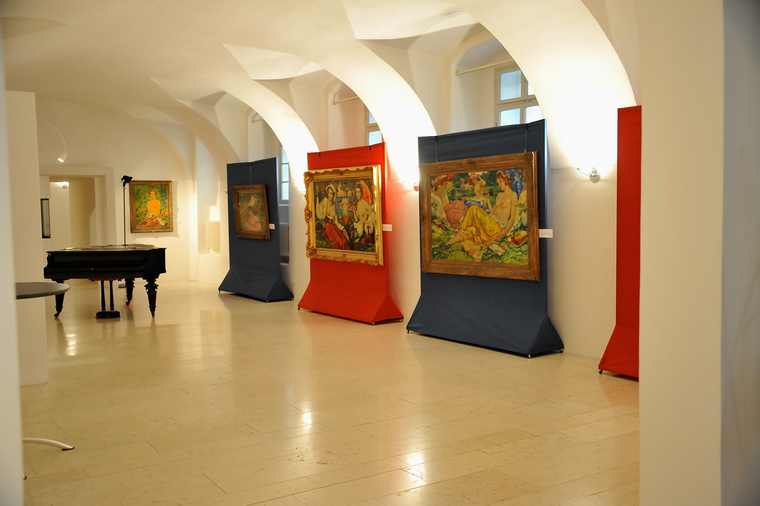 sala espositiva all'Istituto Italiano di cultura a Praga