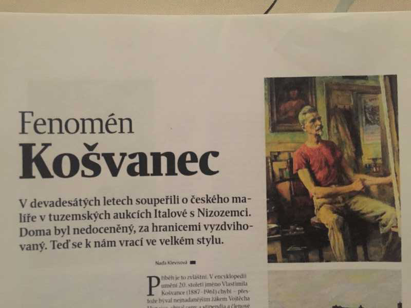 "Fenomeno" Kosvanec , articolo apparso sulla stampa di Praga