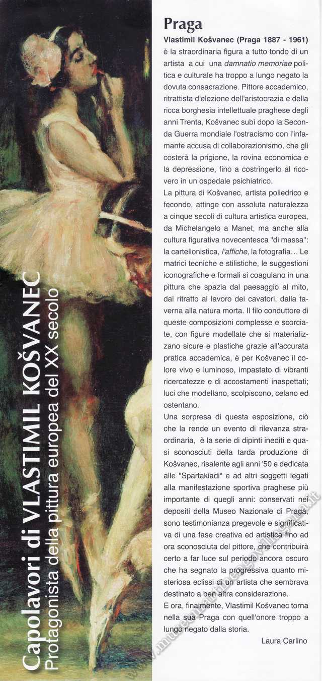 brochure Kosvanec a Praga - particolare delle "ballerine"